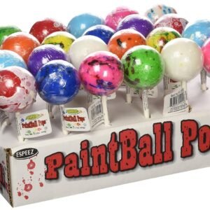 Espeez Candy Paintball Pops Giant Jawbreaker Lollipops - 24 count display